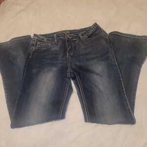 Chic Dark Blue Women's Flare Jeans